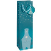 sigel Sac de Noël pour bouteille 'Polar bear with candle'