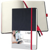 sigel Carnet de notes Conceptum, A5, ligné, noir/rouge