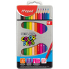 Maped Crayon de couleur triangulaire COLOR'PEPS, étui métal