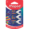 Maped Gomme en plastique Pyramide PIXEL PARTY, blister de 3