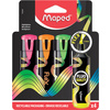 Maped Surligneur FLEX, pointe flexible, étui carton de 4