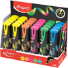 Maped Surligneur FLEX, pointe flexible, présentoir de 24