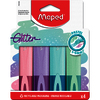 Maped Surligneur Glitter PASTEL, étui carton de 4