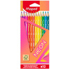 Maped Crayon de couleur triangulaire NEON, étui carton de 12