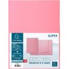 EXACOMPTA Chemise SUPER 250, A4, avec 2 rabats, rose