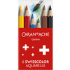 CARAN D'ACHE 1/2 Crayons de couleur SWISSCOLOR Aquarelle
