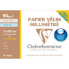 Clairefontaine Papier vélin millimétré, A4, pack promo