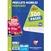 Clairefontaine Feuillets mobiles perforés, A4, séyès