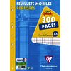 Clairefontaine Feuillets mobiles perforés, A4, seyès