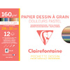 Clairefontaine Papier dessin 'à Grain', couleurs pastel