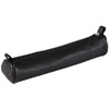 Clairefontaine Trousse petite ronde, cuir noir vieilli
