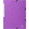 EXACOMPTA Chemise à élastiques, A4, carton, violet