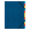 EXACOMPTA Trieur, A4, carton, 12 compartiments, bleu - 56607