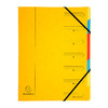 EXACOMPTA Trieur, A4, carton, 7 compartiments, jaune