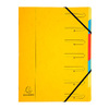 EXACOMPTA Trieur, A4, carton, 7 compartiments, jaune