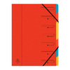 EXACOMPTA Trieur, A4, carton, 7 compartiments, rouge