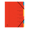 EXACOMPTA Trieur, A4, carton, 7 compartiments, rouge