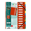 EXACOMPTA Trieur Harmonika, A4, 12 compartiments, rouge