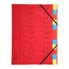 EXACOMPTA Trieur, A4, carton, 24 compartiments, rouge