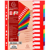 EXACOMPTA Intercalaires en plastique, uni, A4+, 12 touches