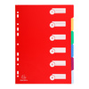 EXACOMPTA Intercalaires en plastique, uni, A4, 6 touches