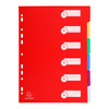 EXACOMPTA Intercalaires en plastique, uni, A4, 6 touches