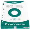 EXACOMPTA Fiches bristol, A4, quadrillé, assorti