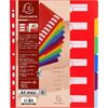 EXACOMPTA Intercalaires en plastique, uni, A4+, 6 touches