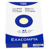 EXACOMPTA Fiches bristol, A5, uni, blanc  - 23987