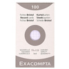 EXACOMPTA Fiches bristol, 75 x 125 mm, uni, blanc  - 23981