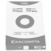EXACOMPTA Fiches bristol, 125 x 200 mm, uni, blanc  - 23985
