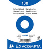 EXACOMPTA Fiches bristol, A6, uni, blanc