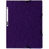 EXACOMPTA Chemise à élastiques, A4, carton, violet