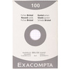 EXACOMPTA Fiches bristol, 100 x 150 mm, uni, blanc