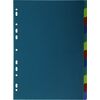 EXACOMPTA Intercalaires en plastique, uni, A4, 12 touches