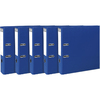 EXACOMPTA Classeur à levier Premium,A4,80mm,bleu foncé x 5,