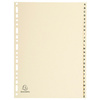 EXACOMPTA Intercalaires carte peau, A-Z, A4, 20 touches