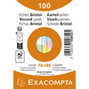 EXACOMPTA Fiches bristol, A7, ligné, assorti