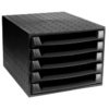 EXACOMPTA Module de classement THE BOX, 5 tiroirs, noir