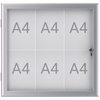 MAUL Vitrine d'affichage MAULexcite, 9 x A4, aluminium
