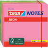 tesa Bloc de notes adhésives, couleurs néon, 75 x 75 mm