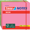 tesa Bloc de notes adhésives, couleurs néon, 75 x 75 mm