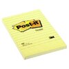 Post-it Bloc-note adhésif, 102 x 152 mm, ligné, jaune