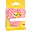 Post-it Bloc-note adhésif, en forme de coeur, 70 x 70 mm