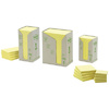 Post-it Bloc-note adhésif Recycling, 76 x 76 mm, jaune