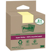 Post-it Super Sticky Recycling Notes, 47,6 x 47,6 mm, jaune