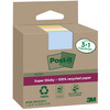 Post-it Super Sticky Recycling Notes, 76 x 76 mm, coloré