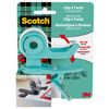 Scotch Dévidoir de ruban adhésif Clip & Twist, turquoise