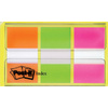 Post-it Marque-pages Index, 25,4 x 43,2 mm, 3 couleurs