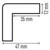 DURABLE Profilé de protection des angles C35, longueur: 1 m